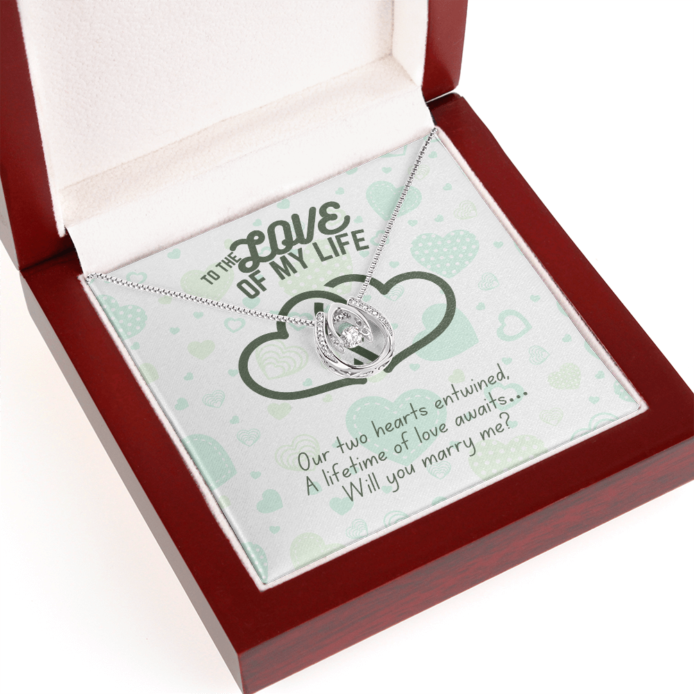 To the love of my life - Our two hearts - Lucky In Love Necklace