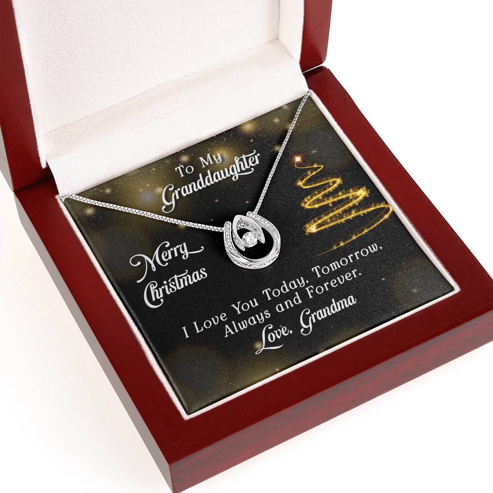 To Granddaughter - Merry Christmas - Lucky In Love Necklace