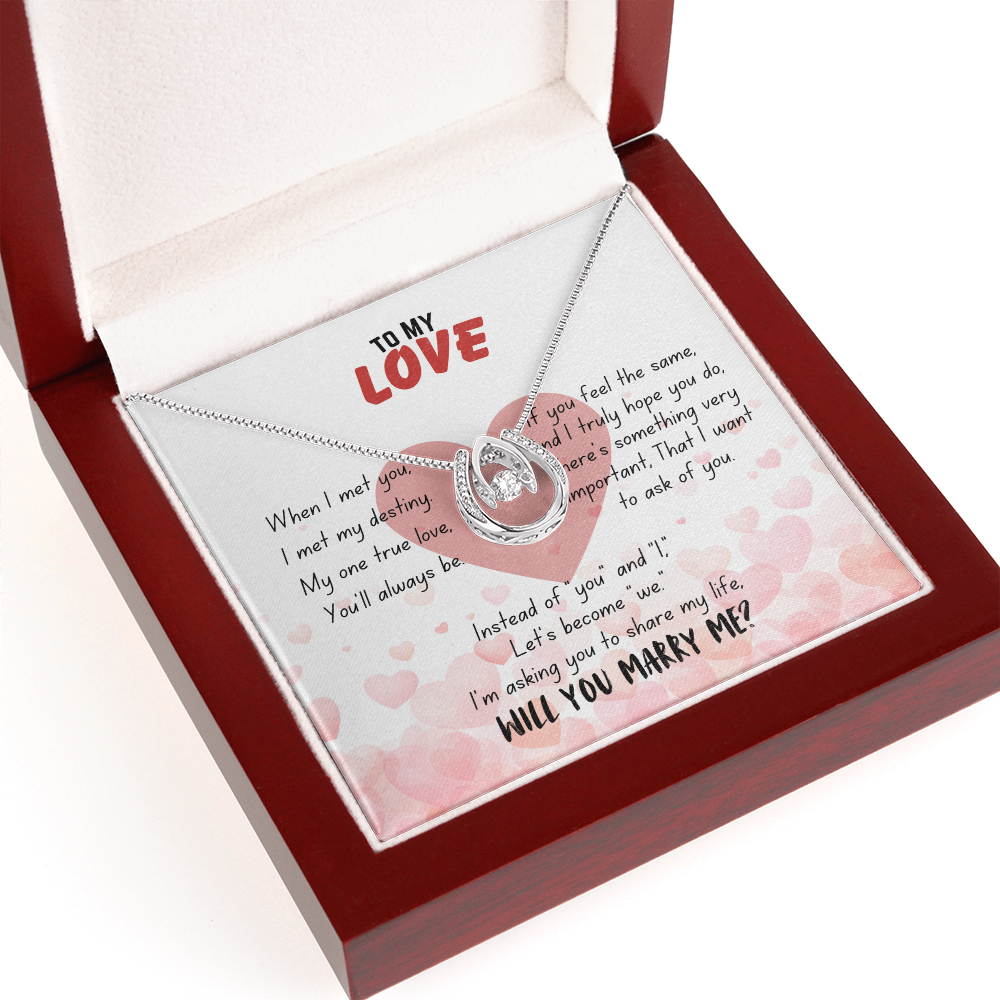 To my love - When I met you - Lucky In Love Necklace