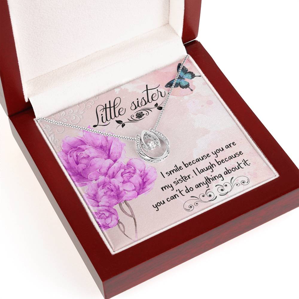 To Sister - I smile - Lucky In Love Necklace