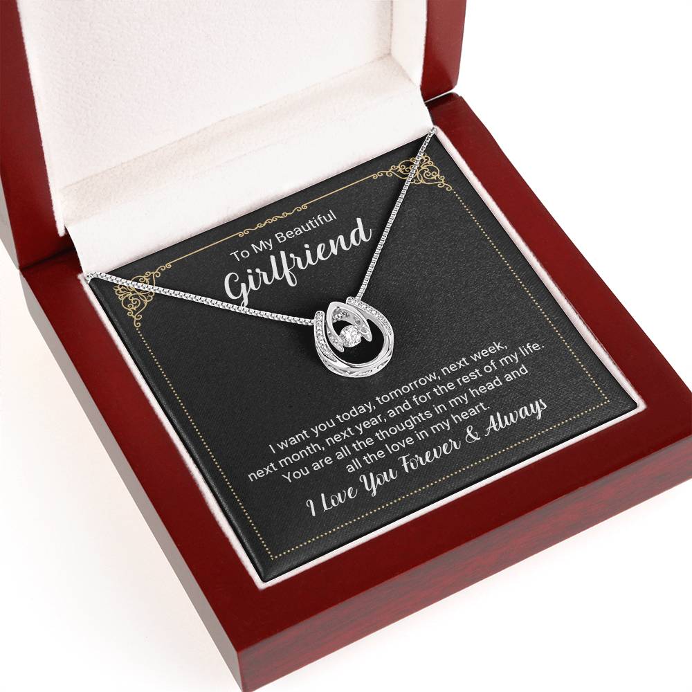 To Girlfriend - I want you today - Lucky In Love Necklace