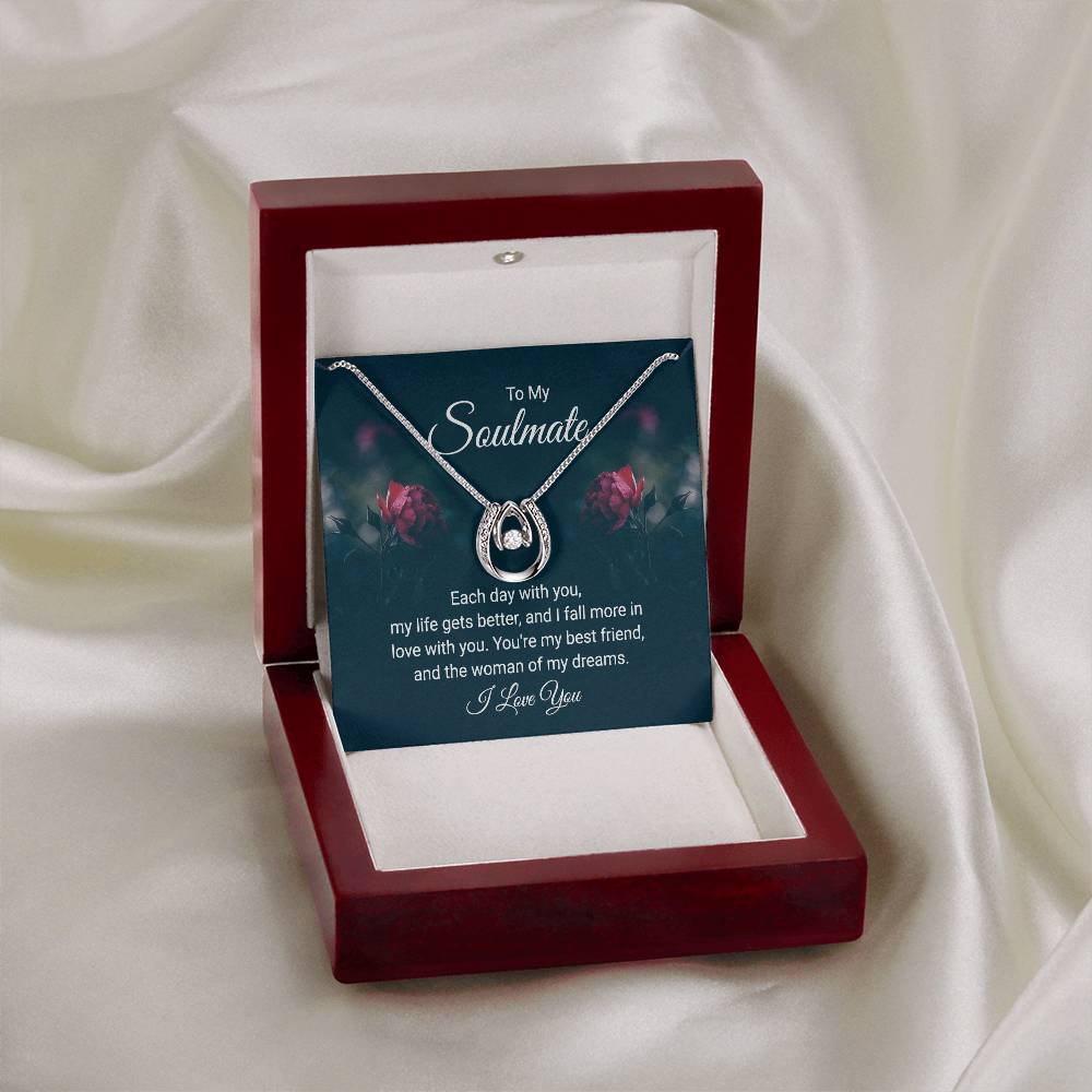 To Soulmate - Each day with you - Lucky In Love Necklace