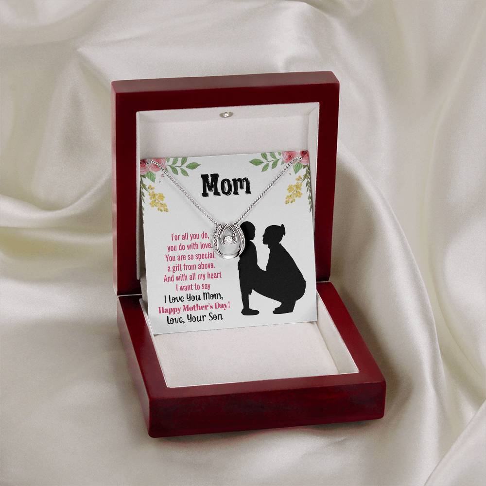 To Mom - For all you do - Lucky In Love Necklace