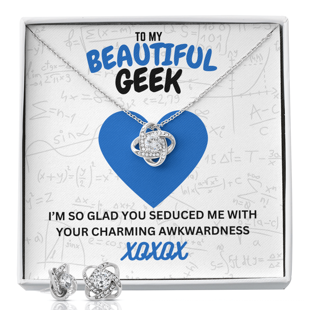 Beautiful geek - I'm so glad - Love Knot Necklace & Earring Set