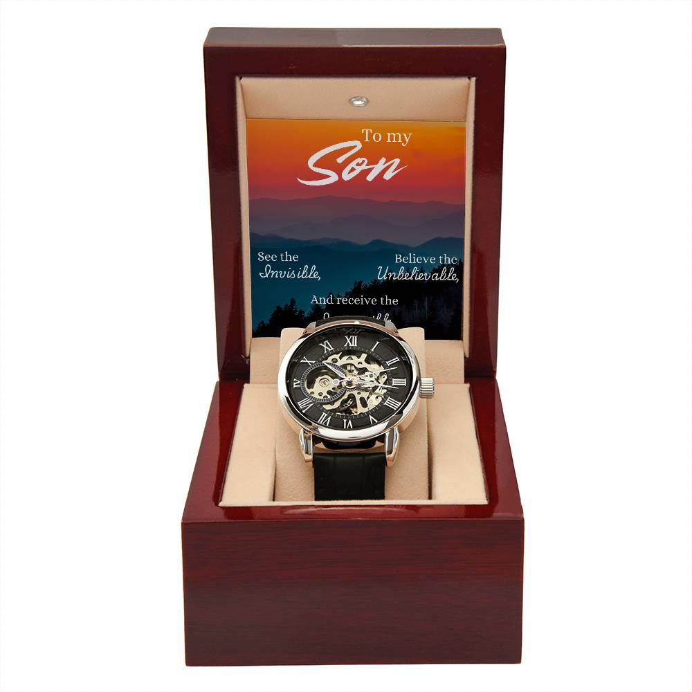 To Son - To my Son. See the - Openwork Watch