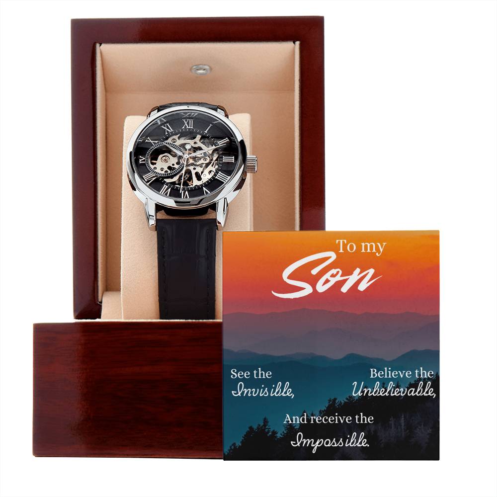 To Son - To my Son. See the - Openwork Watch