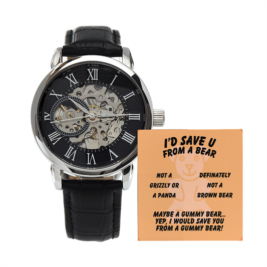 I'd save U - From a bear - Openwork Watch