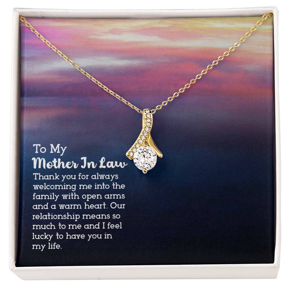 To Mother In Law - Thank you for always - Alluring Beauty Necklace