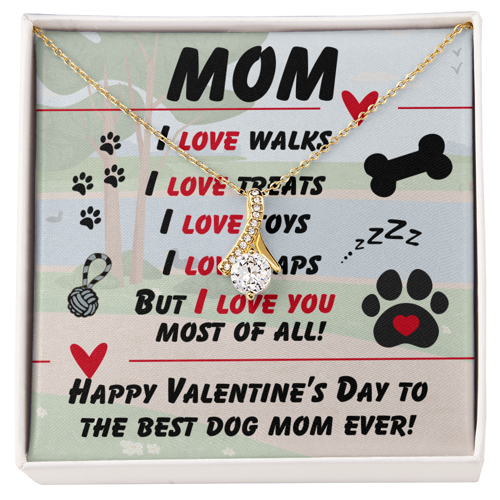 Mom - I love walks - Alluring Beauty Necklace