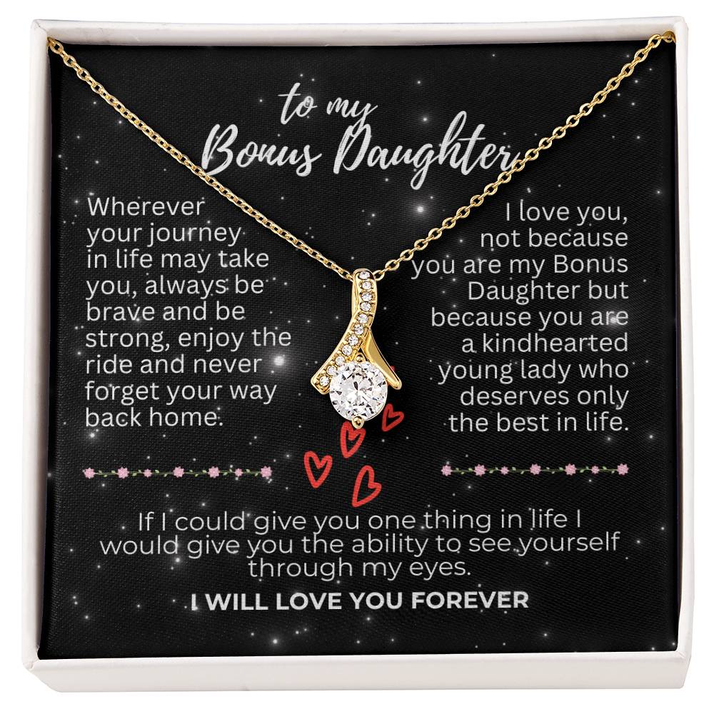 To Bonus Daughter - Wherever your journey - Alluring Beauty Necklace