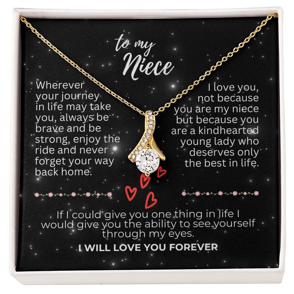 To Niece - Wherever your journey - Alluring Beauty Necklace