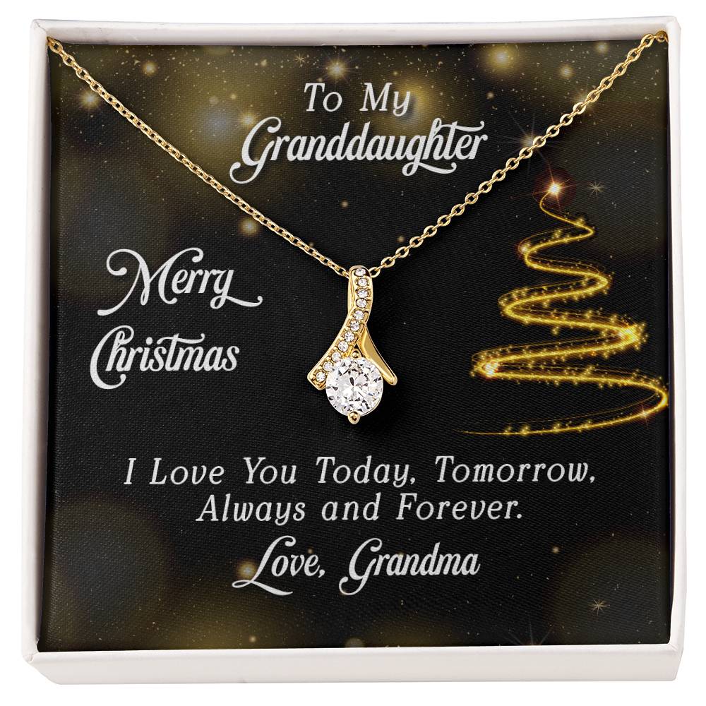 To Granddaughter - Merry Christmas - Alluring Beauty Necklace