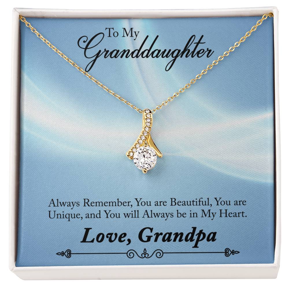 To Granddaughter - Always remember - Alluring Beauty Necklace