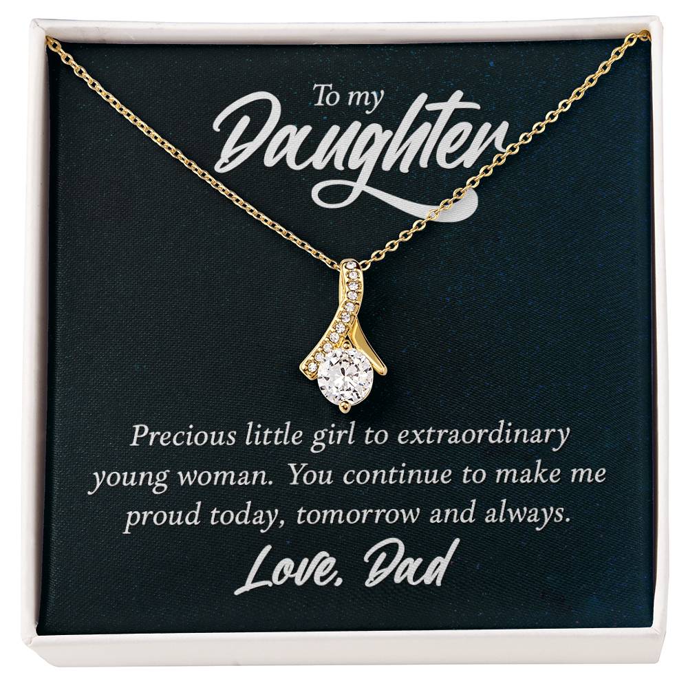 To Daughter - Precious little girl - Alluring Beauty Necklace