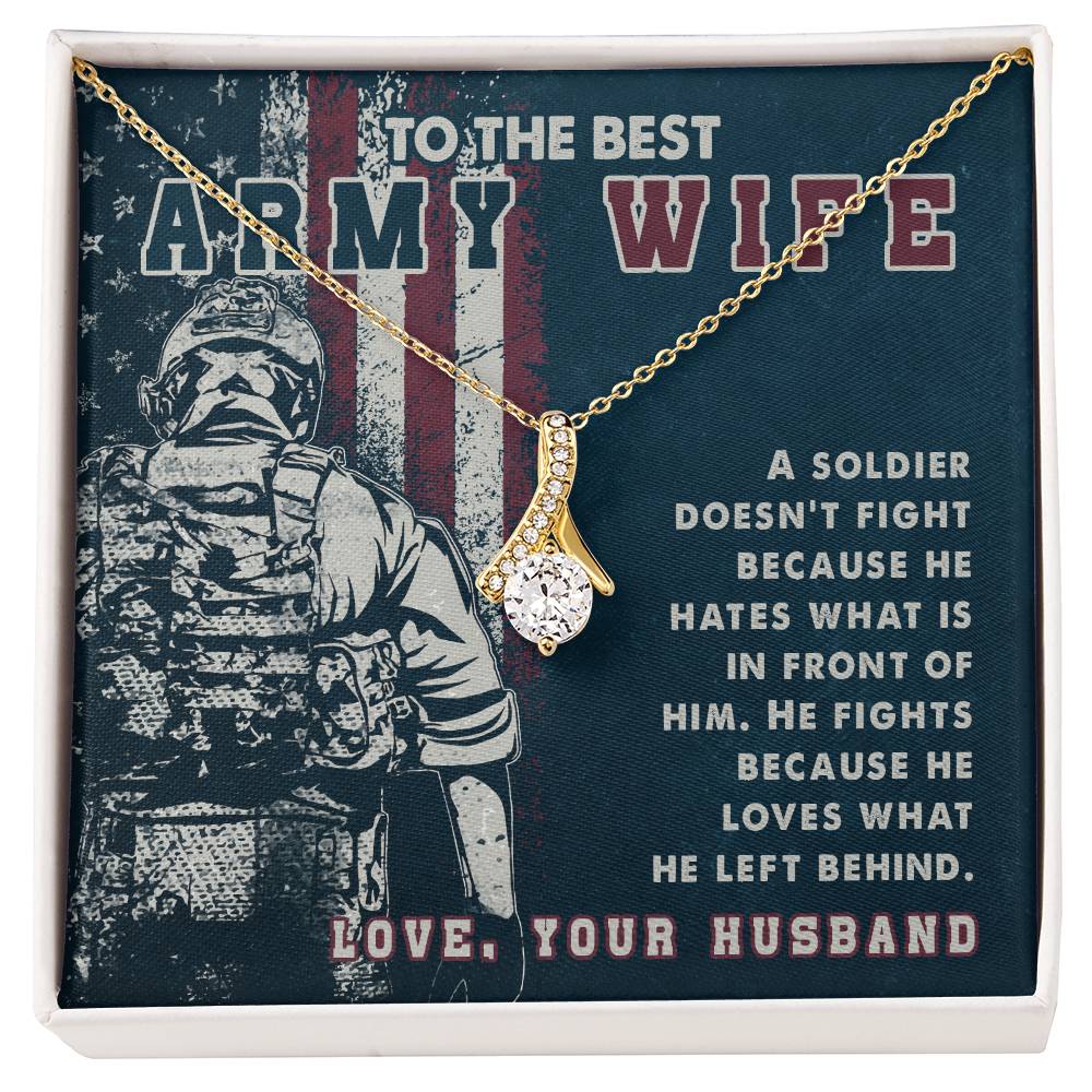 To Army Wife - A soldier - Alluring Beauty Necklace