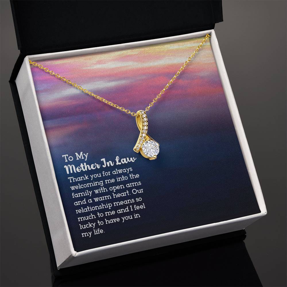 To Mother In Law - Thank you for always - Alluring Beauty Necklace