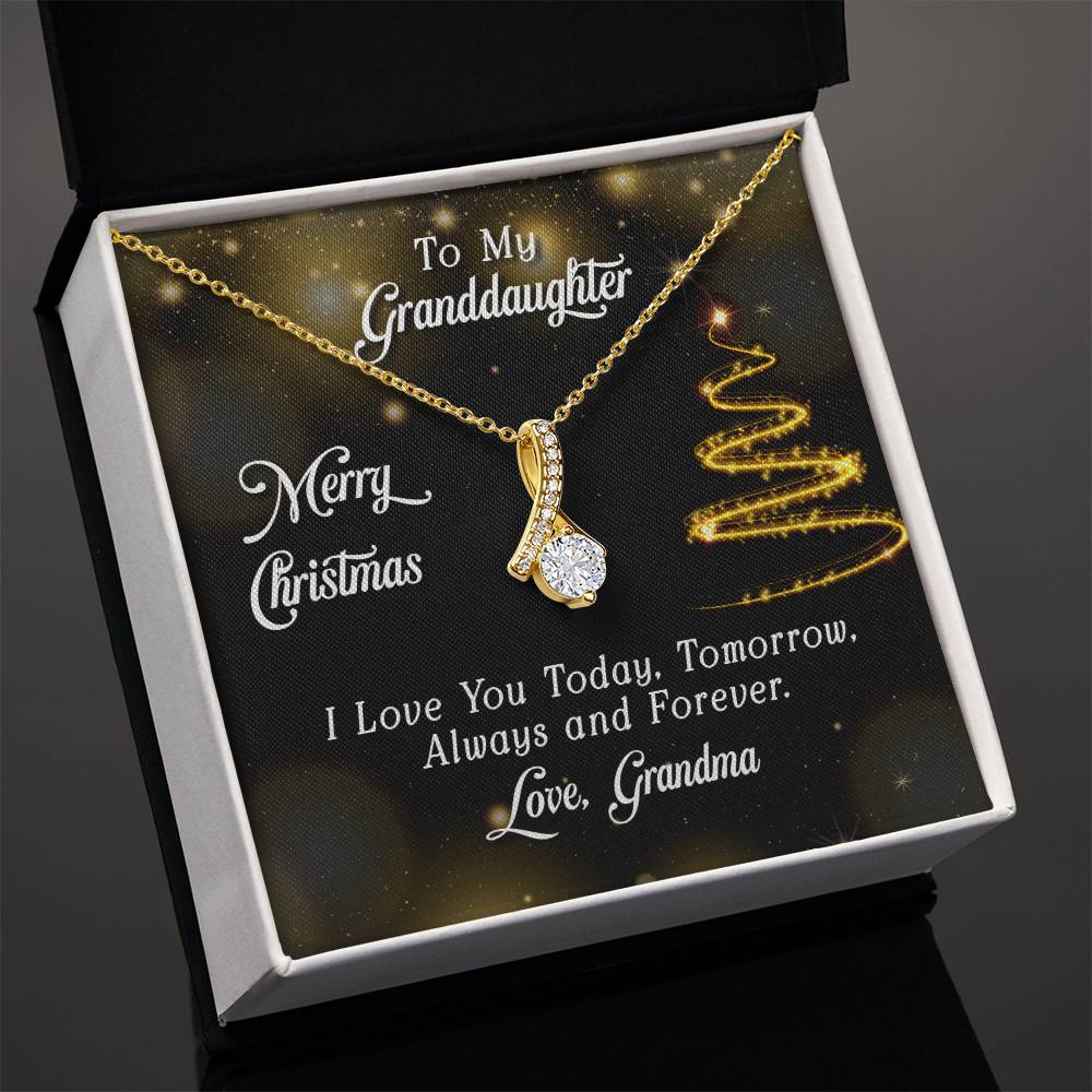 To Granddaughter - Merry Christmas - Alluring Beauty Necklace