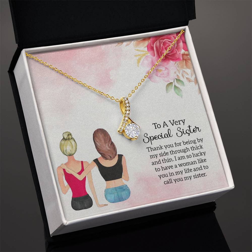 To Sister - Thank you - Alluring Beauty Necklace