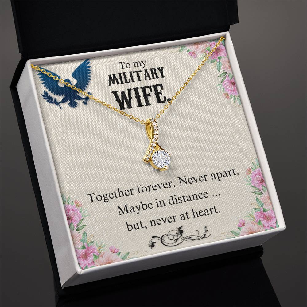 To Military Wife - Together forever - Alluring Beauty Necklace