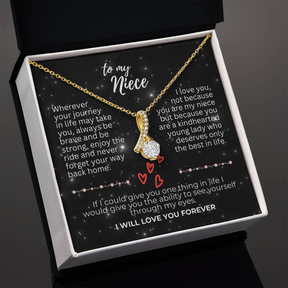 To Niece - Wherever your journey - Alluring Beauty Necklace