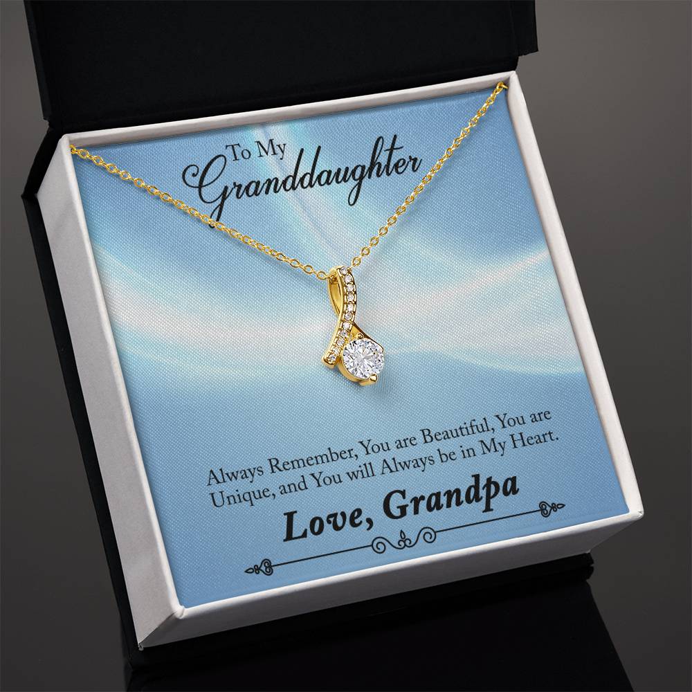 To Granddaughter - Always remember - Alluring Beauty Necklace