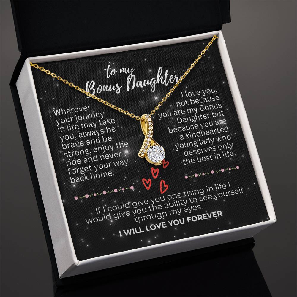 To Bonus Daughter - Wherever your journey - Alluring Beauty Necklace