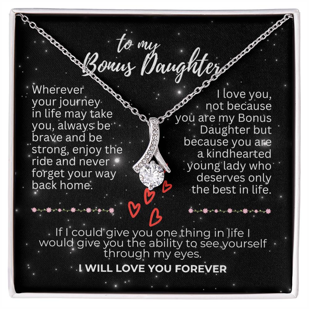 To Bonus Daughter - Wherever your journey - Alluring Beauty Necklace