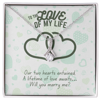 To the love of my life - Our two hearts - Alluring Beauty Necklace