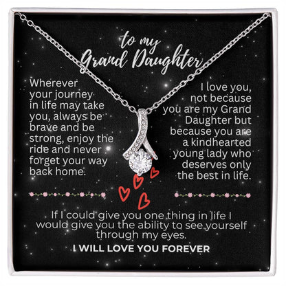 To Grand Daughter - Wherever your journey - Alluring Beauty Necklace