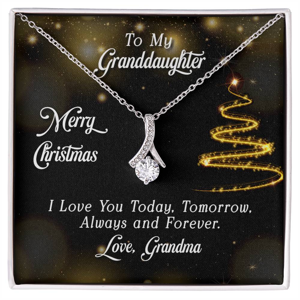 To Granddaughter - Merry Christmas - Alluring Beauty Necklace