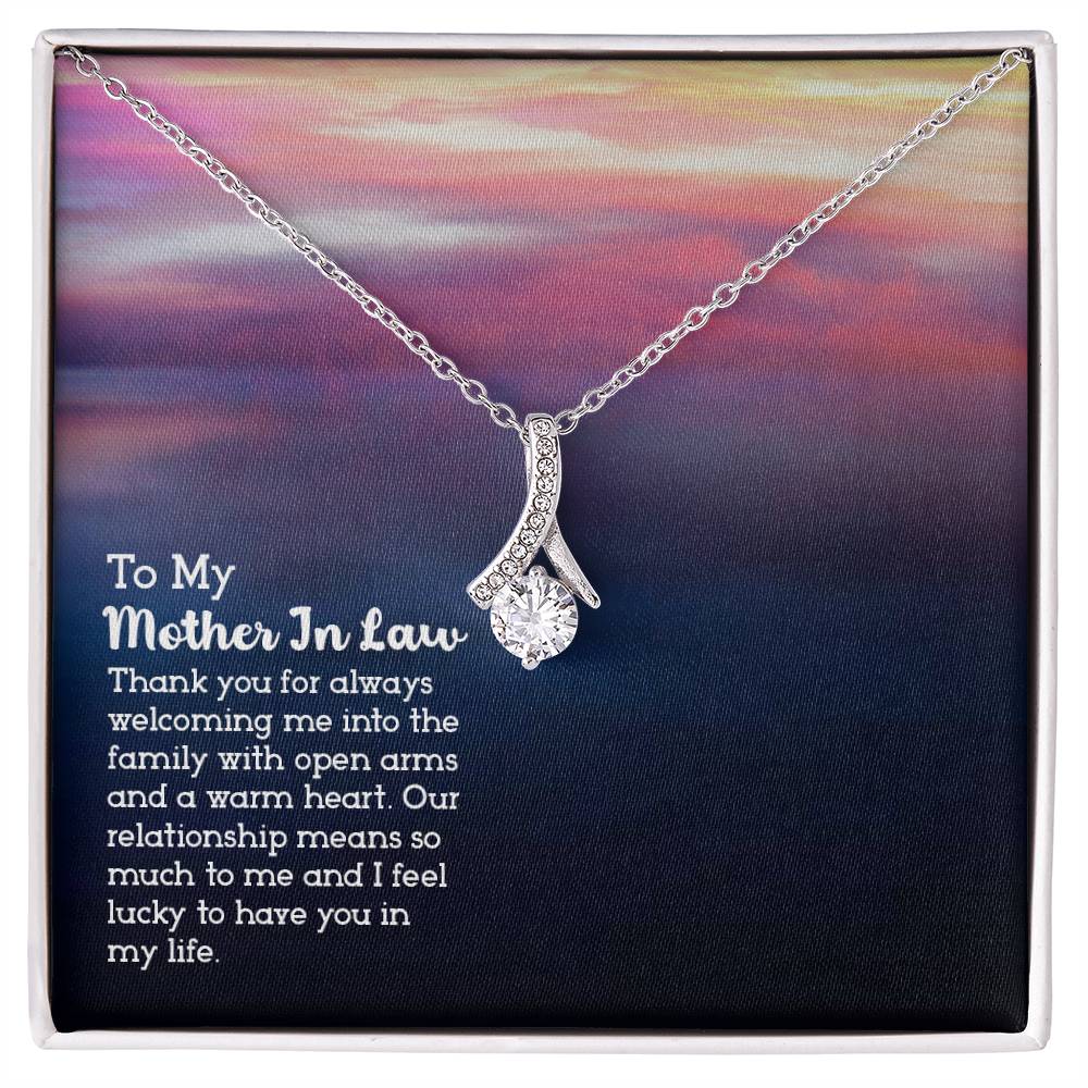 To Mother In Law - Thank you for always - Alluring Beauty Necklace