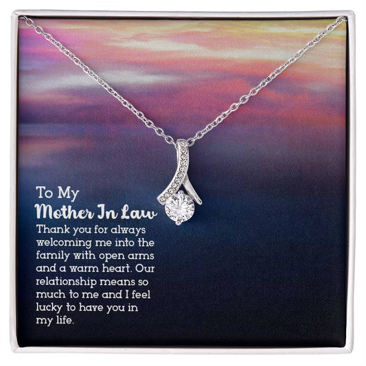 To Mother In Law - Thank you for always - Alluring Beauty Necklace