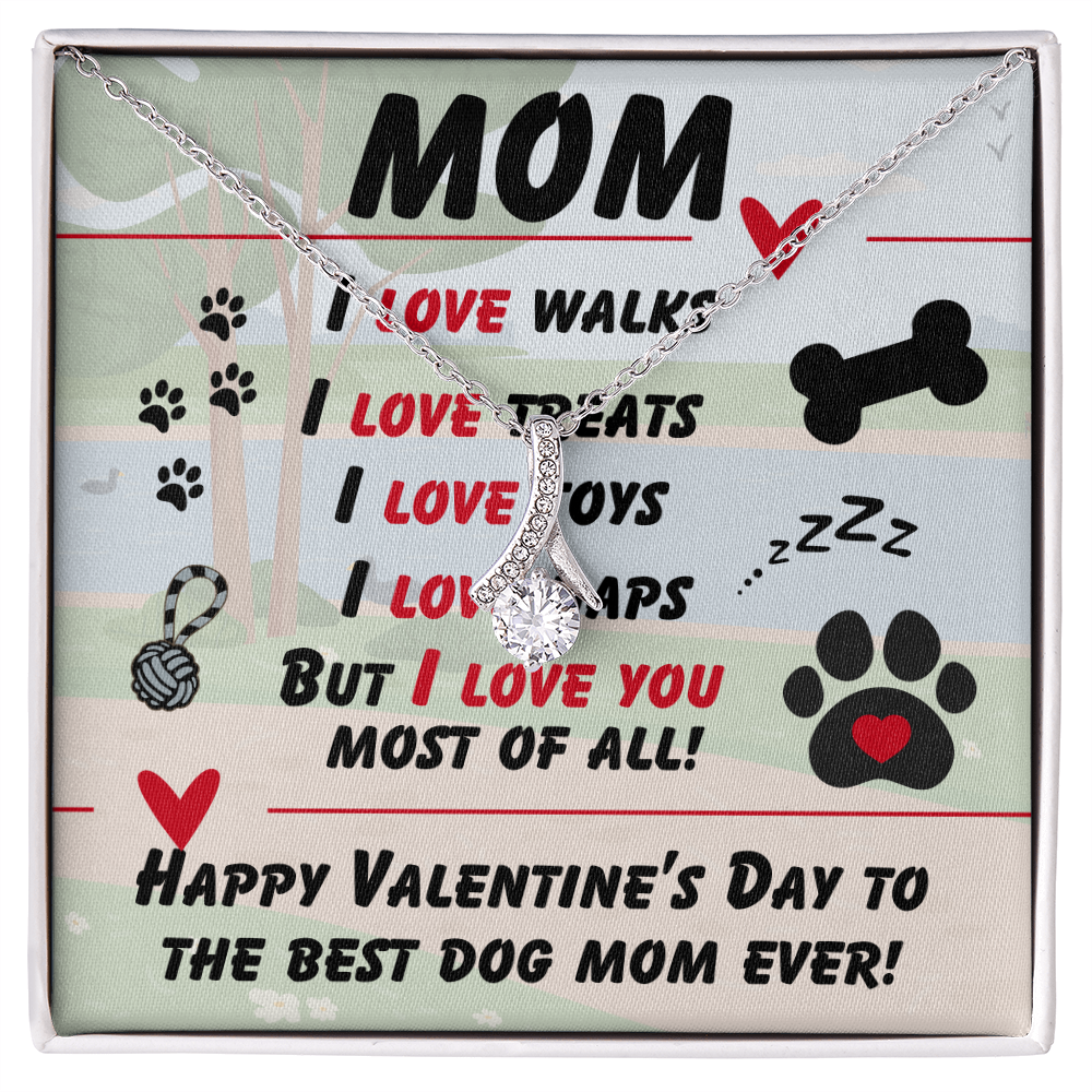 Mom - I love walks - Alluring Beauty Necklace