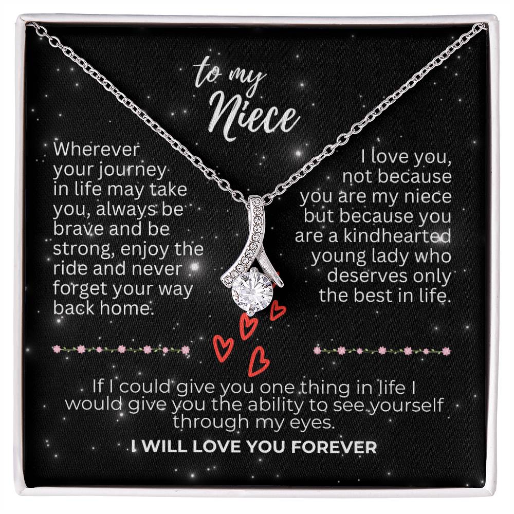 To Niece - Wherever your journey - Alluring Beauty Necklace