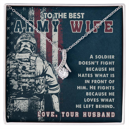 To Army Wife - A soldier - Alluring Beauty Necklace