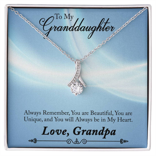 To Granddaughter - Always remember - Alluring Beauty Necklace