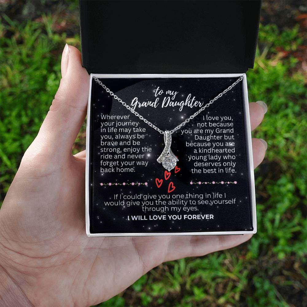 To Grand Daughter - Wherever your journey - Alluring Beauty Necklace