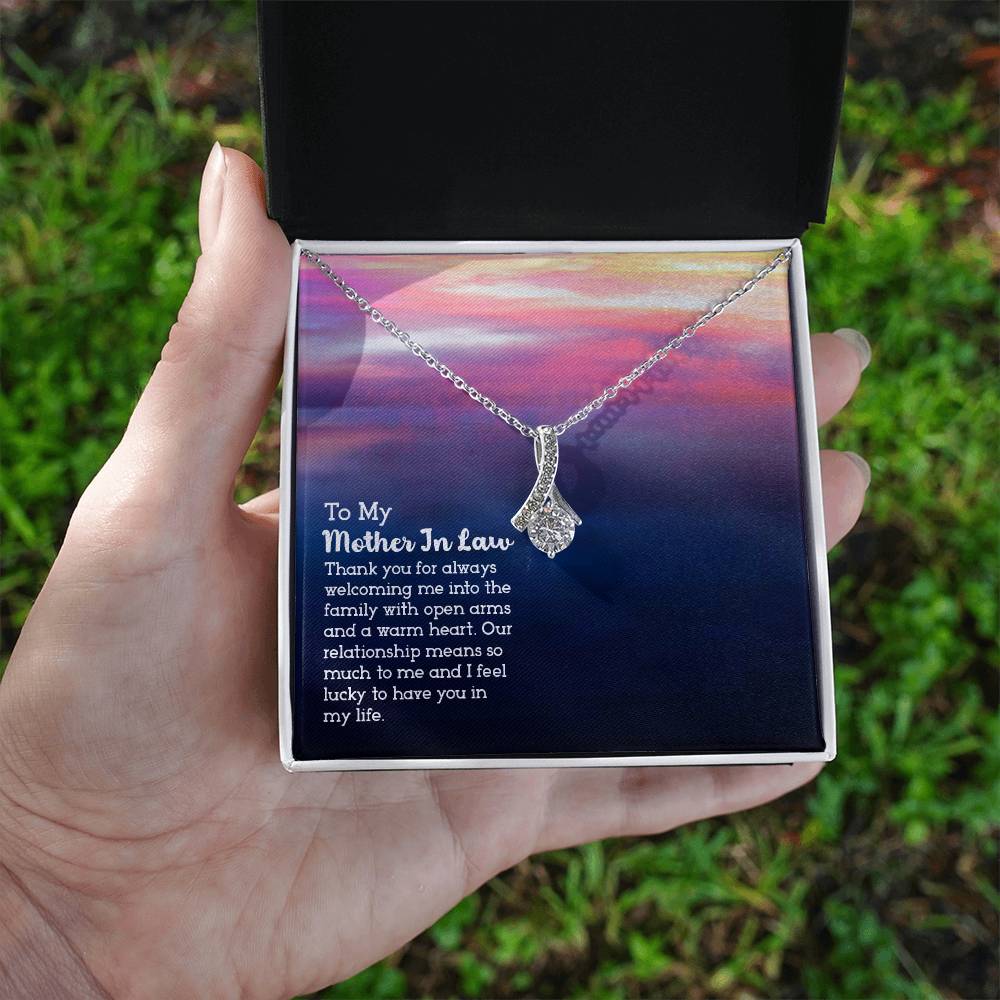 To Mother In Law - Thank you for always - Alluring Beauty Necklace