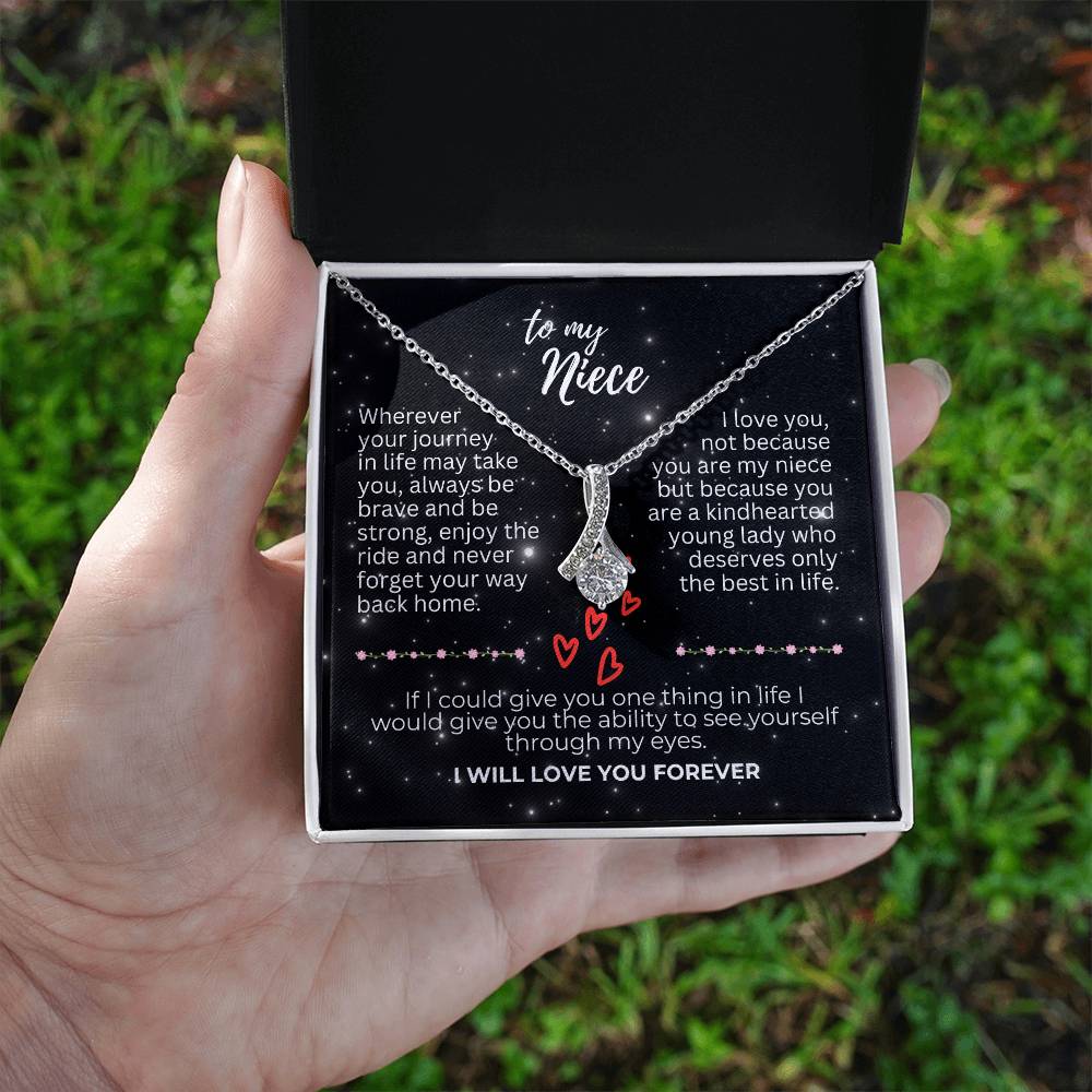 To Niece - Wherever your journey - Alluring Beauty Necklace