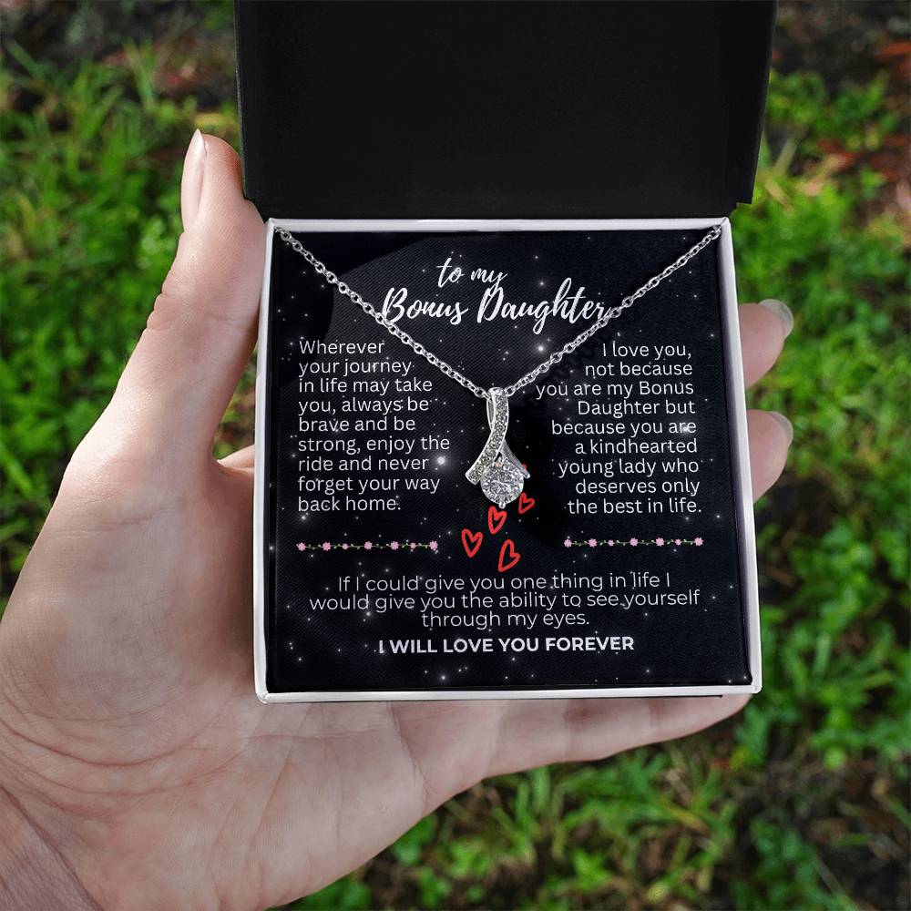 To Bonus Daughter - Wherever your journey - Alluring Beauty Necklace