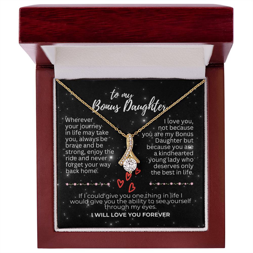 To Bonus Daughter - Wherever your journey - Alluring Beauty Necklace