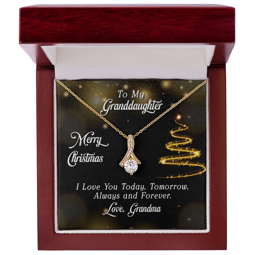 To Granddaughter - Merry Christmas - Alluring Beauty Necklace