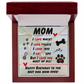 Mom - I love walks - Alluring Beauty Necklace