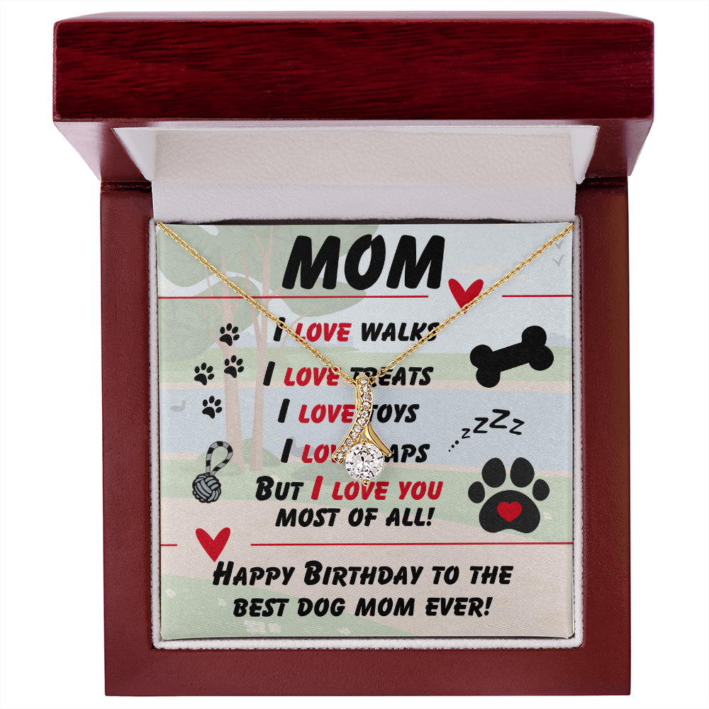Mom - I love walks - Alluring Beauty Necklace