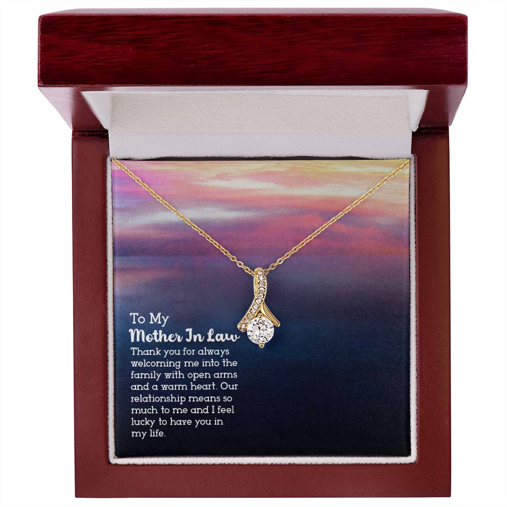 To Mother In Law - Thank you for always - Alluring Beauty Necklace