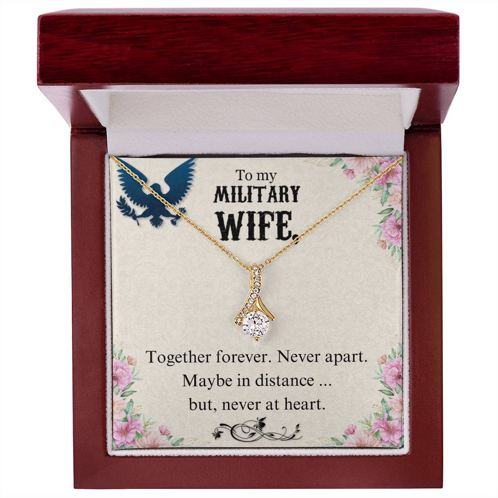 To Military Wife - Together forever - Alluring Beauty Necklace