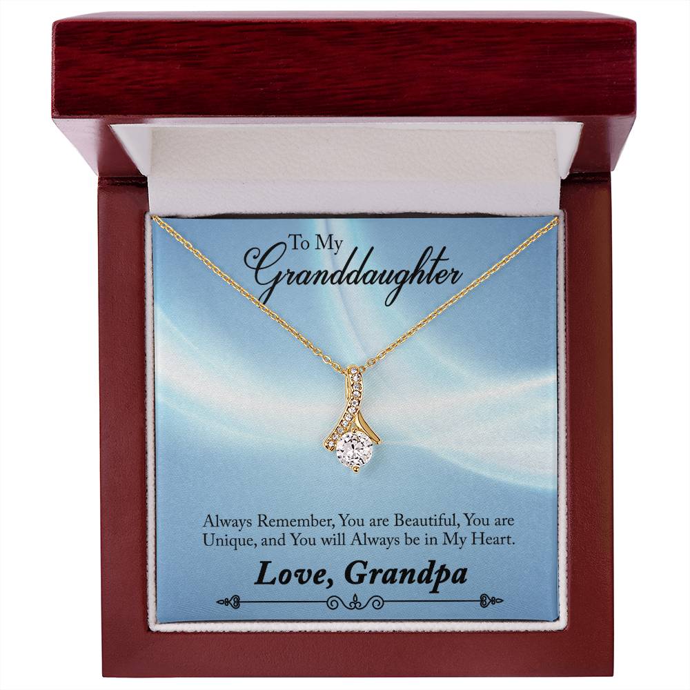 To Granddaughter - Always remember - Alluring Beauty Necklace