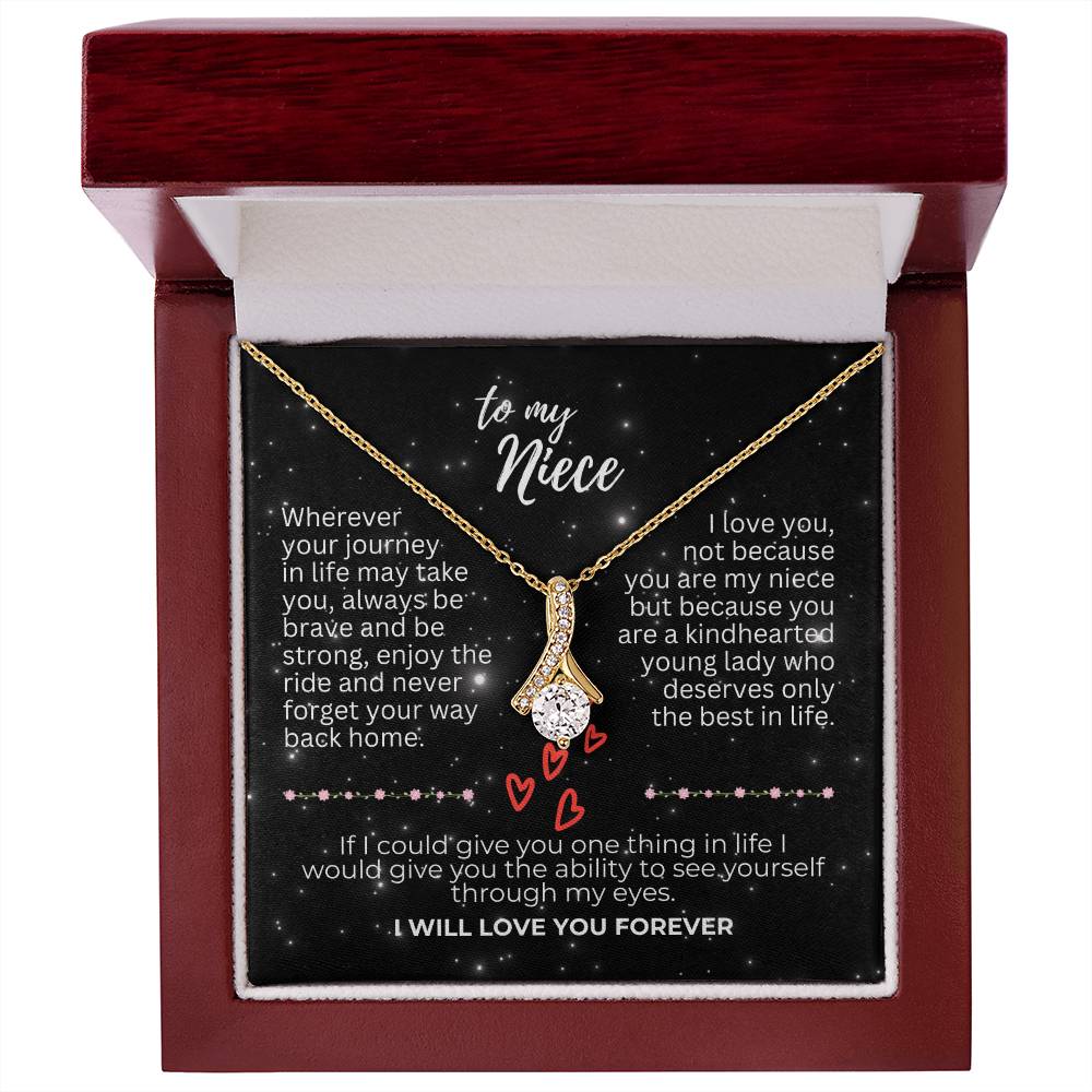 To Niece - Wherever your journey - Alluring Beauty Necklace