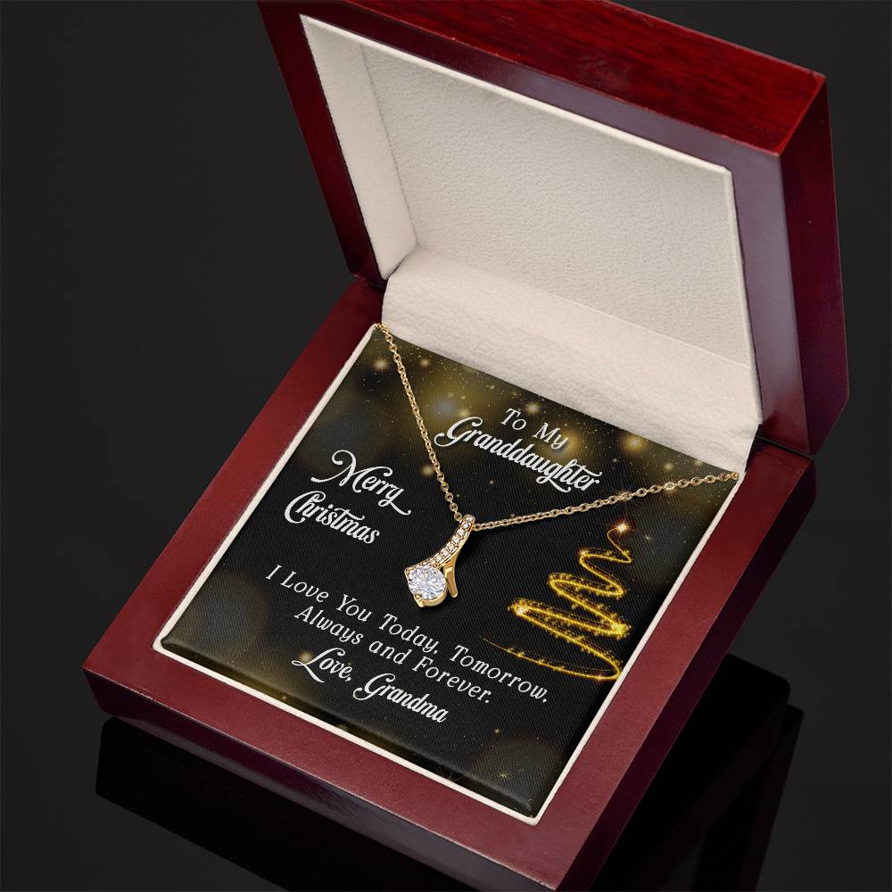 To Granddaughter - Merry Christmas - Alluring Beauty Necklace