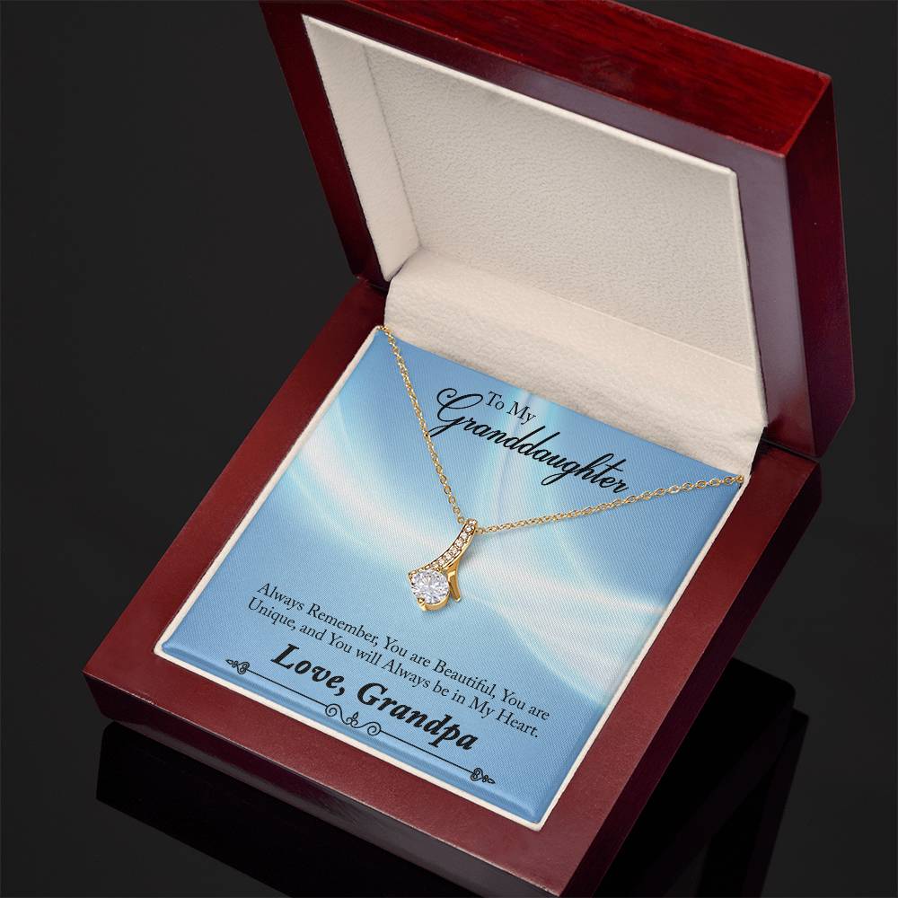 To Granddaughter - Always remember - Alluring Beauty Necklace